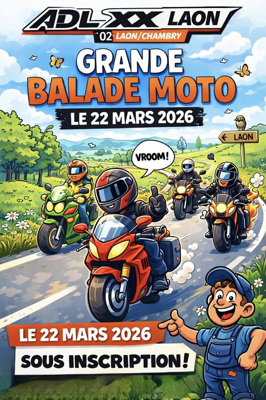 Balade Moto organisée par Moto Axxe Laon (02)